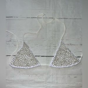 White Pearl bikini top size small
